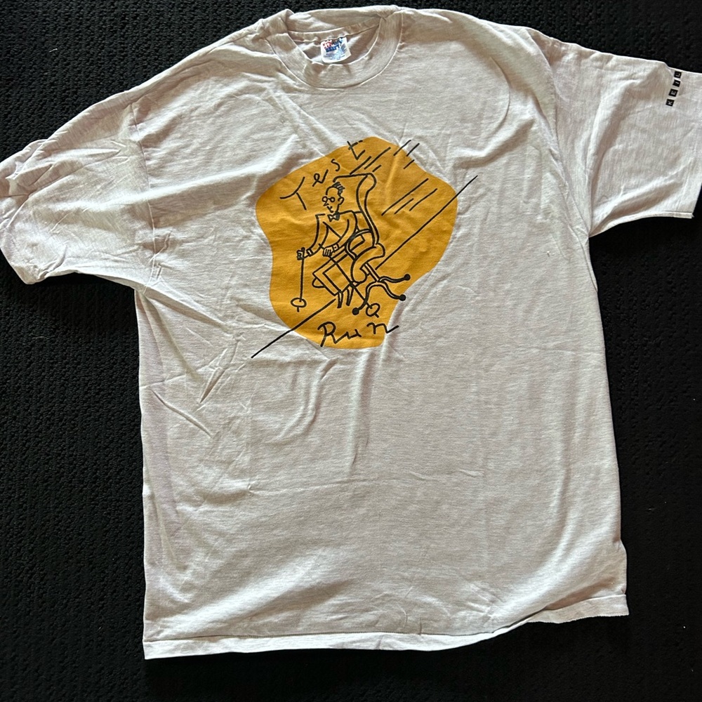 Fun Mens Hanes  Graphic " Test Run " T Shirt